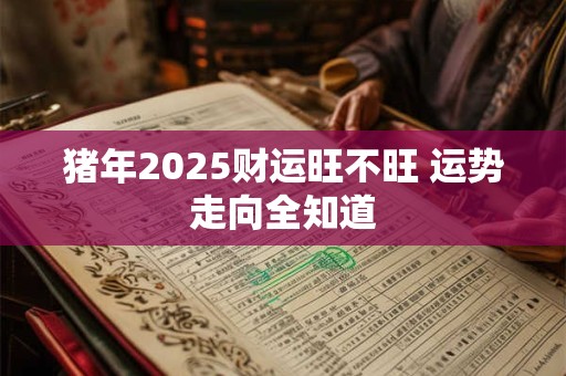 猪年2025财运旺不旺 运势走向全知道