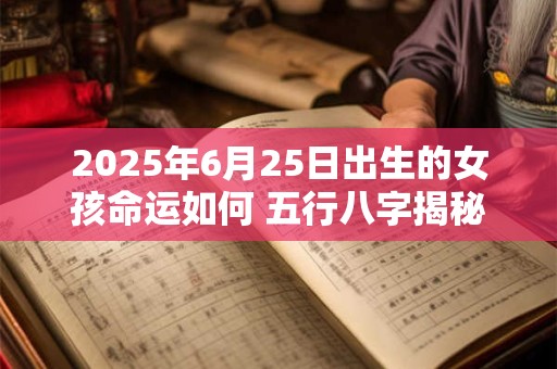 2025年6月25日出生的女孩命运如何 五行八字揭秘未来