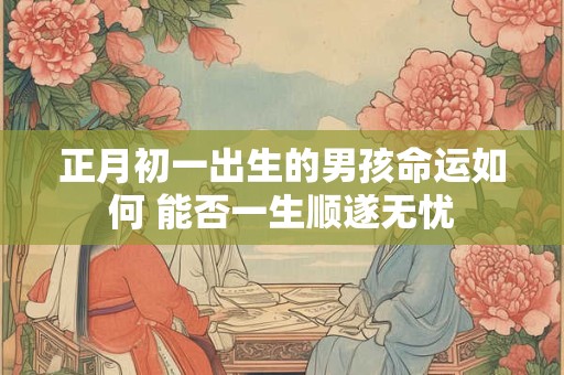 正月初一出生的男孩命运如何 能否一生顺遂无忧
