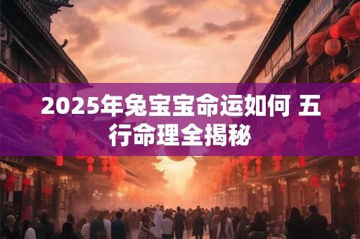 详细阅读:2025年兔宝宝命运如何 五行命理全揭秘 2025年兔宝宝命运如何 五行命理全揭秘