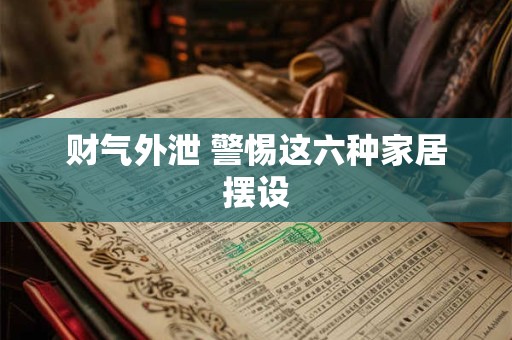 财气外泄 警惕这六种家居摆设