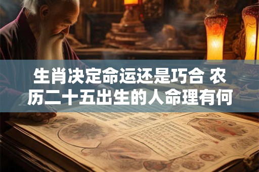 生肖决定命运还是巧合 农历二十五出生的人命理有何奥秘