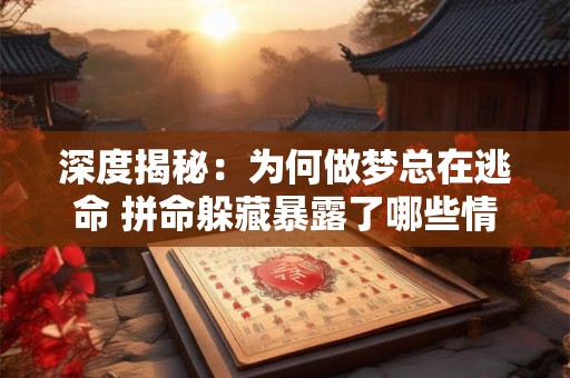 深度揭秘：为何做梦总在逃命 拼命躲藏暴露了哪些情绪