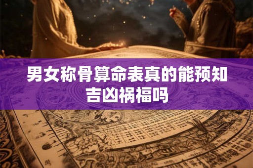 男女称骨算命表真的能预知吉凶祸福吗