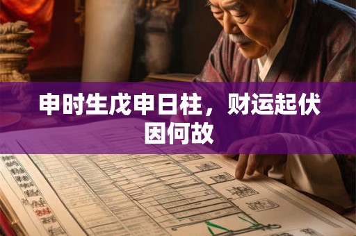 申时生戊申日柱，财运起伏因何故