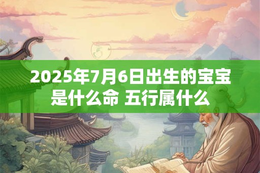 2025年7月6日出生的宝宝是什么命 五行属什么