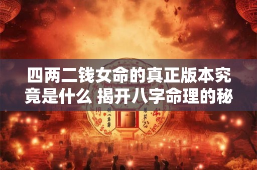 四两二钱女命的真正版本究竟是什么 揭开八字命理的秘密