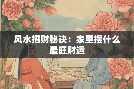 风水招财秘诀：家里摆什么最旺财运