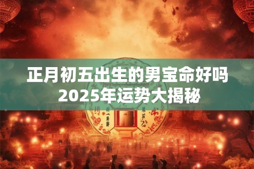 正月初五出生的男宝命好吗 2025年运势大揭秘
