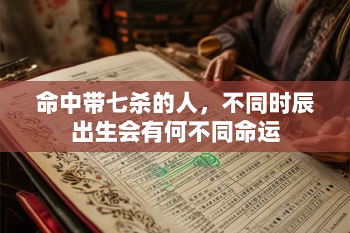 命中带七杀的人，不同时辰出生会有何不同命运