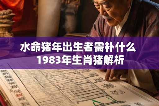 详细阅读:水命猪年出生者需补什么 1983年生肖猪解析 水命猪年出生者需补什么 1983年生肖猪解析