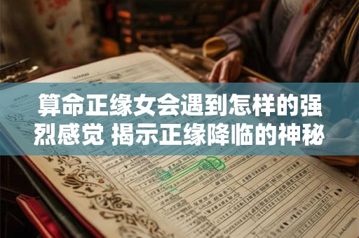 算命正缘女会遇到怎样的强烈感觉 揭示正缘降临的神秘征兆