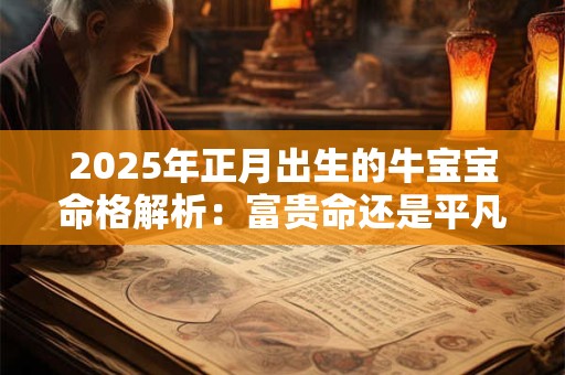 2025年正月出生的牛宝宝命格解析：富贵命还是平凡运