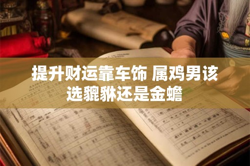 提升财运靠车饰 属鸡男该选貔貅还是金蟾