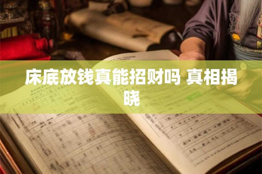 床底放钱真能招财吗 真相揭晓