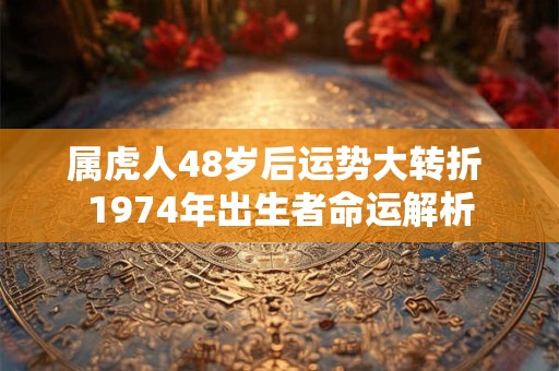 属虎人48岁后运势大转折 1974年出生者命运解析