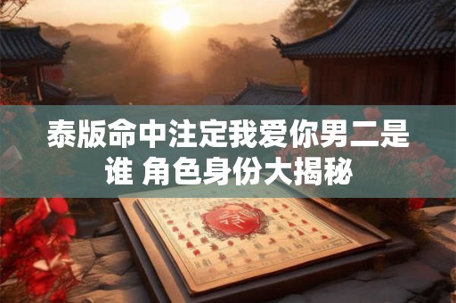 泰版命中注定我爱你男二是谁 角色身份大揭秘
