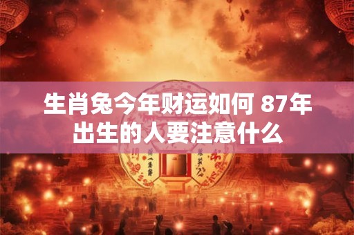 生肖兔今年财运如何 87年出生的人要注意什么