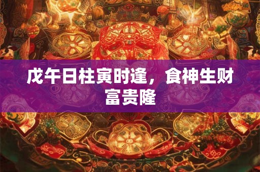 戊午日柱寅时逢，食神生财富贵隆