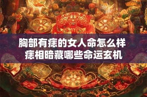 胸部有痣的女人命怎么样 痣相暗藏哪些命运玄机