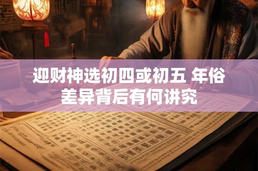 迎财神选初四或初五 年俗差异背后有何讲究