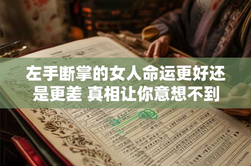 左手断掌的女人命运更好还是更差 真相让你意想不到