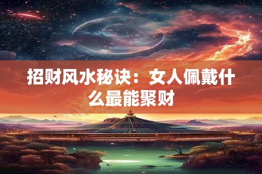 招财风水秘诀:女人佩戴什么最能聚财 招财风水秘诀:女人佩戴什么最能聚财