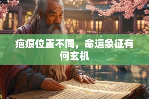 疤痕位置不同，命运象征有何玄机