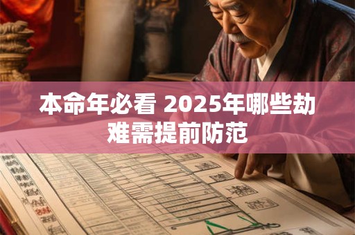 本命年必看 2025年哪些劫难需提前防范