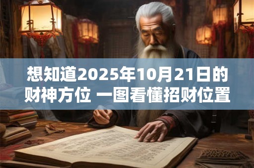 想知道2025年10月21日的财神方位 一图看懂招财位置