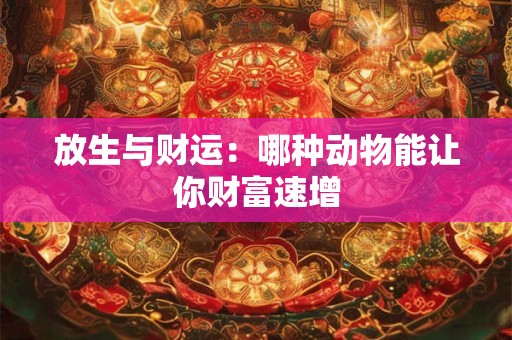 放生与财运：哪种动物能让你财富速增