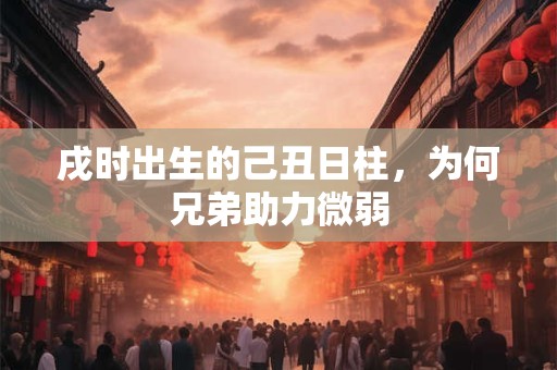 戌时出生的己丑日柱，为何兄弟助力微弱