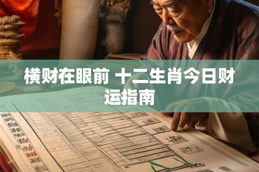 横财在眼前 十二生肖今日财运指南