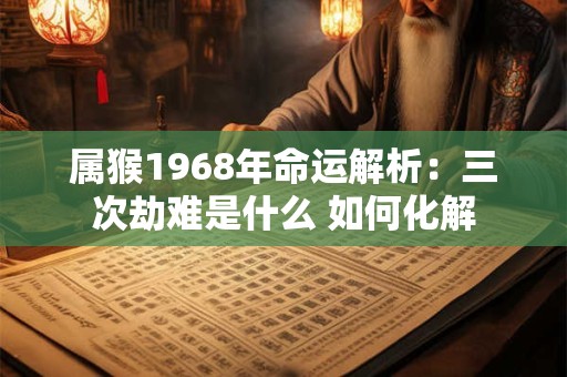 属猴1968年命运解析：三次劫难是什么 如何化解