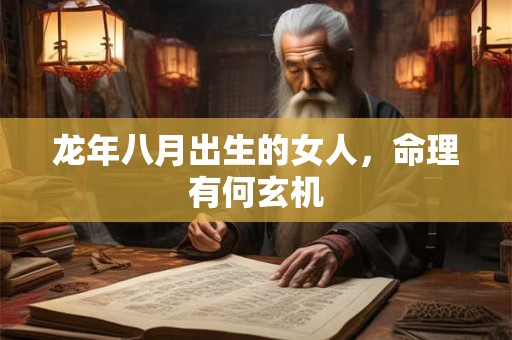 龙年八月出生的女人，命理有何玄机