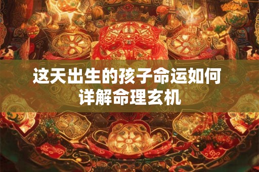 这天出生的孩子命运如何 详解命理玄机