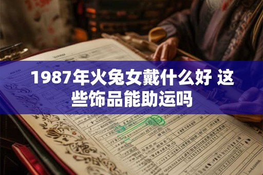 1987年火兔女戴什么好 这些饰品能助运吗