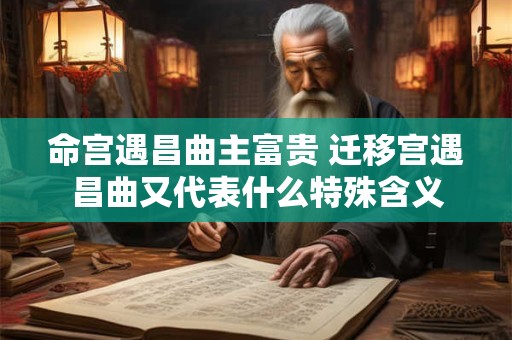命宫遇昌曲主富贵 迁移宫遇昌曲又代表什么特殊含义