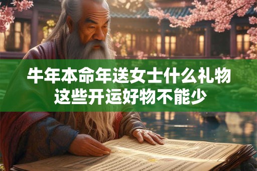牛年本命年送女士什么礼物 这些开运好物不能少