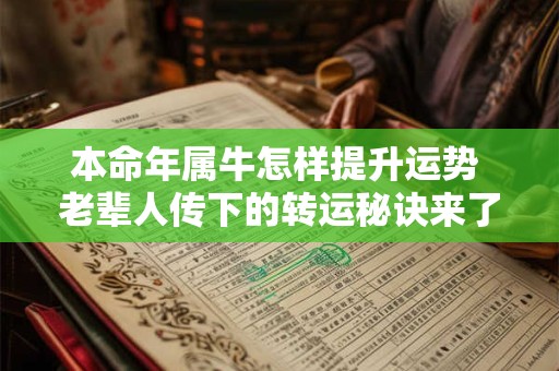本命年属牛怎样提升运势 老辈人传下的转运秘诀来了