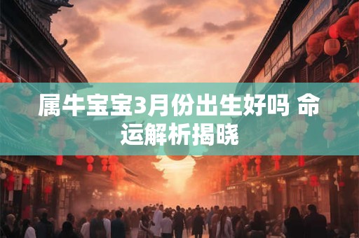 属牛宝宝3月份出生好吗 命运解析揭晓