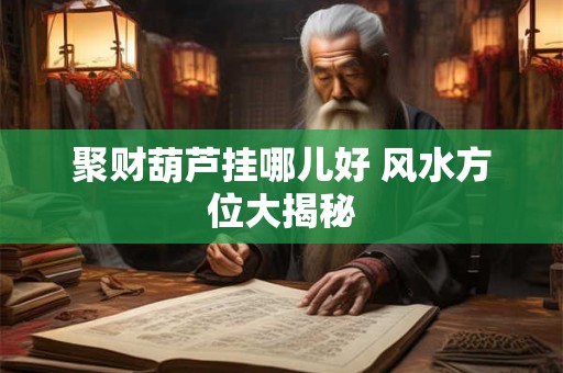 聚财葫芦挂哪儿好 风水方位大揭秘