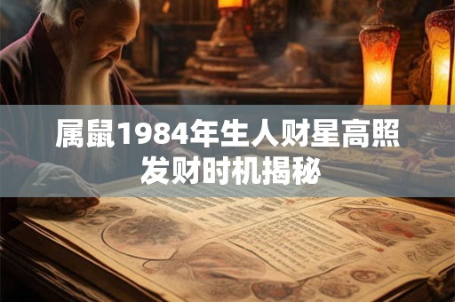 属鼠1984年生人财星高照 发财时机揭秘