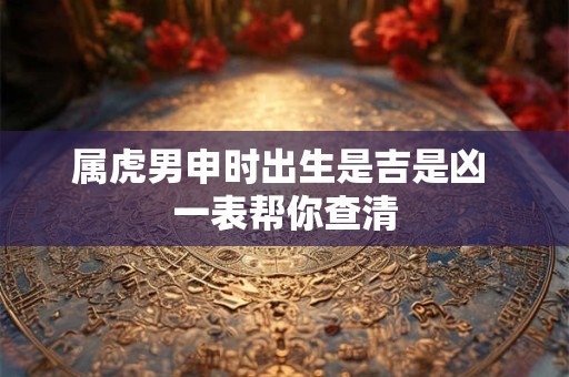 属虎男申时出生是吉是凶 一表帮你查清
