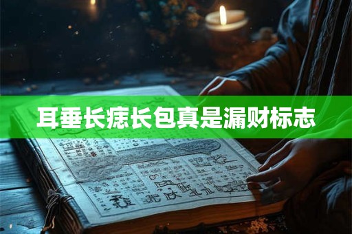 耳垂长痣长包真是漏财标志