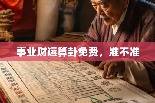 事业财运算卦免费，准不准