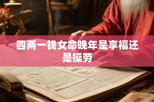 四两一钱女命晚年是享福还是操劳