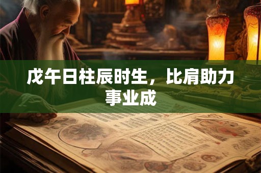 戊午日柱辰时生，比肩助力事业成