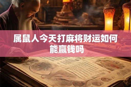 属鼠人今天打麻将财运如何 能赢钱吗