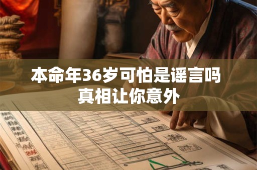 本命年36岁可怕是谣言吗 真相让你意外